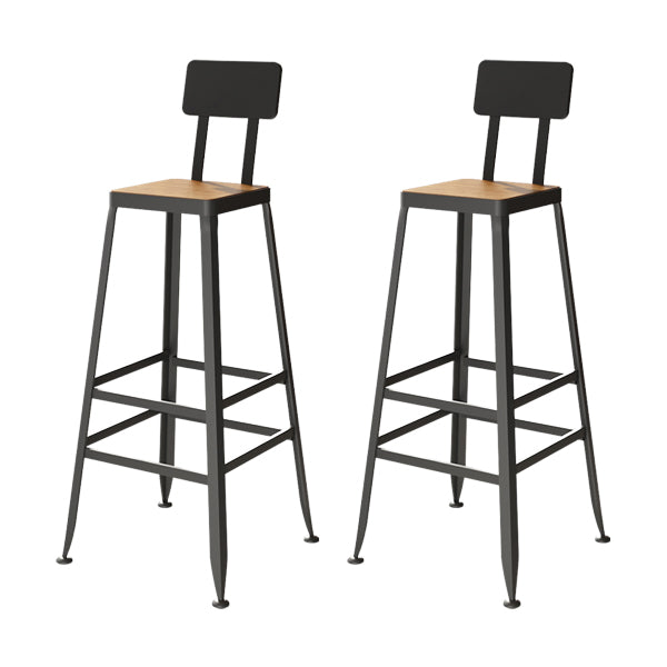 Industrial Black Base Counter Stool Iron Footrest Counter & Bar Stool