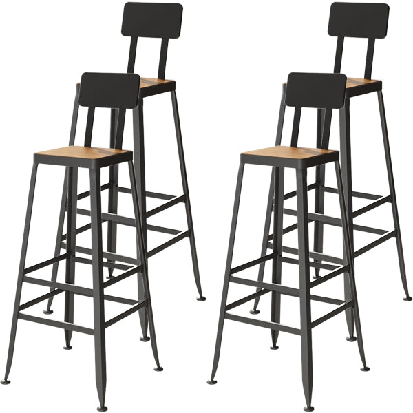 Industrial Black Base Counter Stool Iron Footrest Counter & Bar Stool