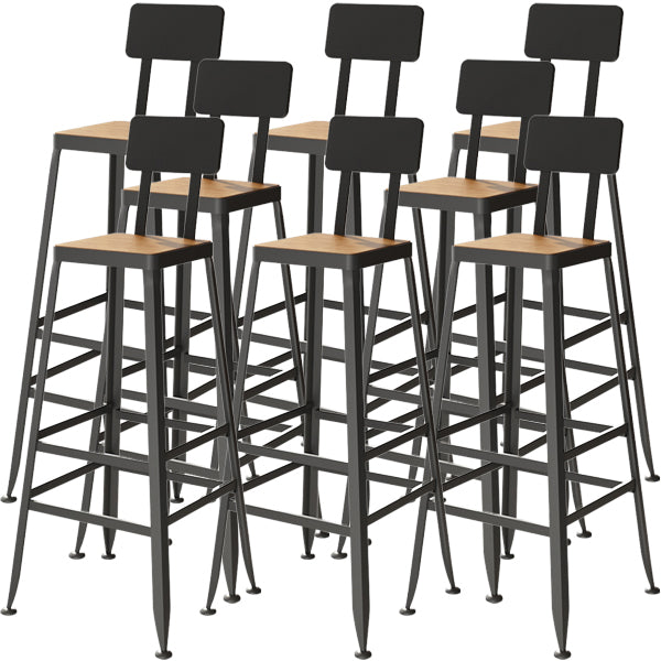 Industrial Black Base Counter Stool Iron Footrest Counter & Bar Stool