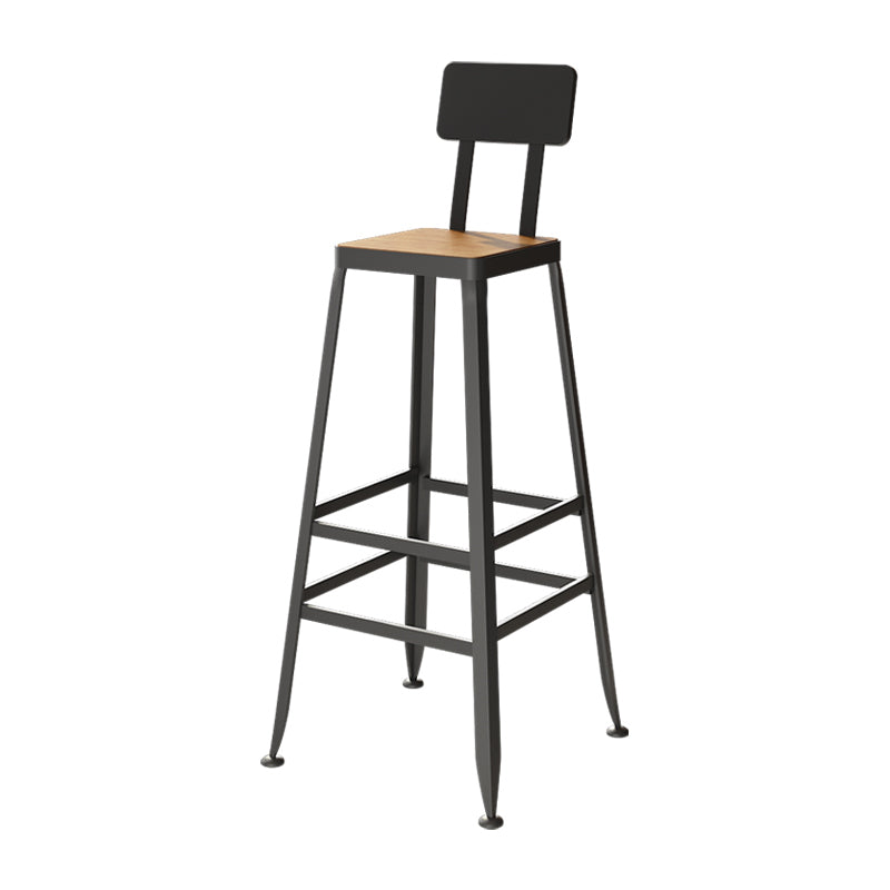 Industrial Black Base Counter Stool Iron Footrest Counter & Bar Stool
