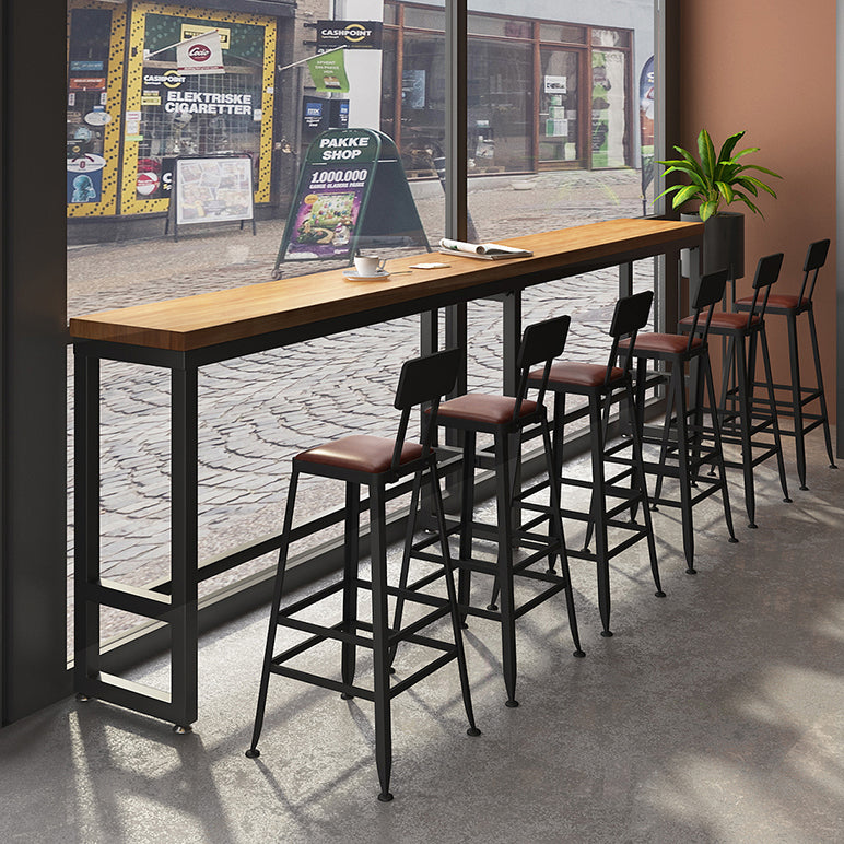 Industrial Black Base Counter Stool Iron Footrest Counter & Bar Stool