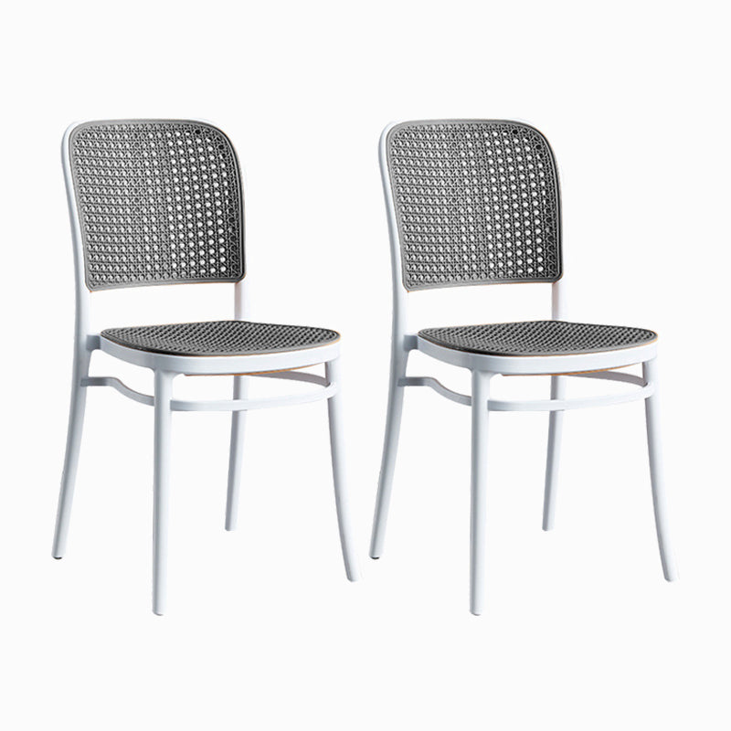 Scandinavian Low Back Plastic Counter Stool Rectangle Seat Plastic Furniture