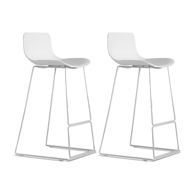 Scandinavian Pp Plastic Bar Stool Armless Stool with Steel Frame