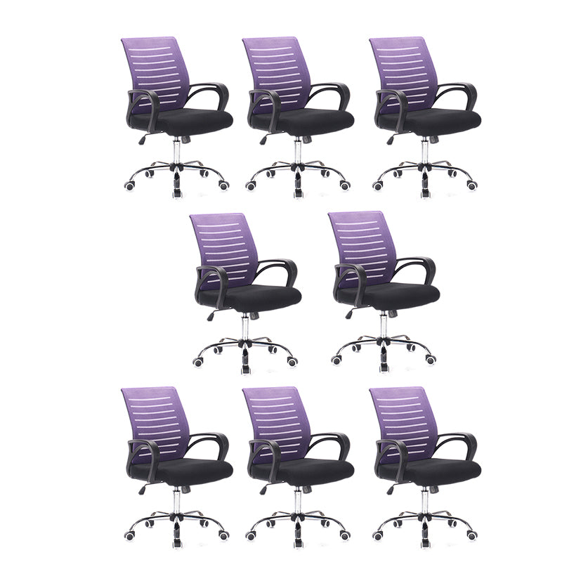 Contemporary Arm Chair Adjustable Seat Height with Wheels Office Chair