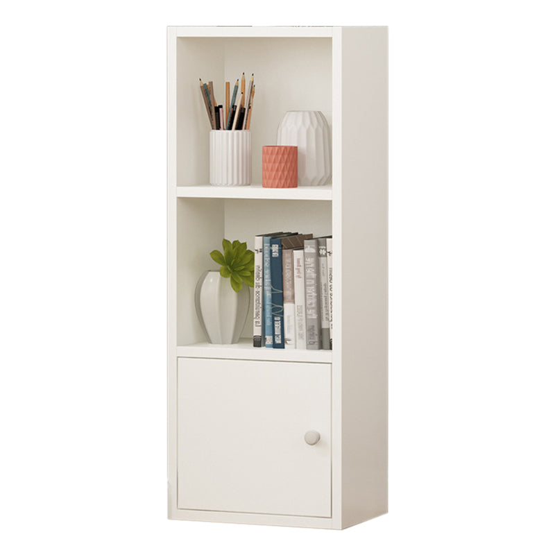 Modern Corner Vertical Shelf Bookcase Engineered Wood Book Shelf with Cabinets