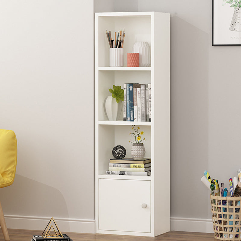 Modern Corner Vertical Shelf Bookcase Engineered Wood Book Shelf with Cabinets