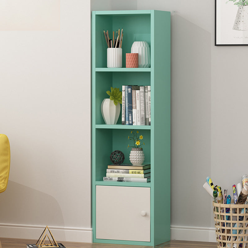 Modern Corner Vertical Shelf Bookcase Engineered Wood Book Shelf with Cabinets