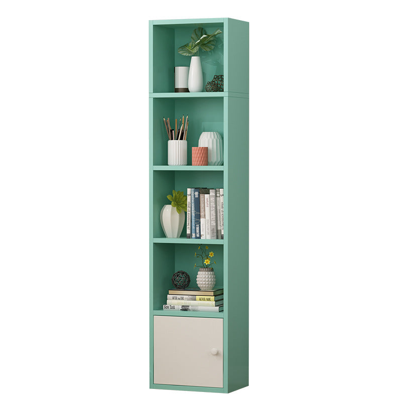 Modern Corner Vertical Shelf Bookcase Engineered Wood Book Shelf with Cabinets