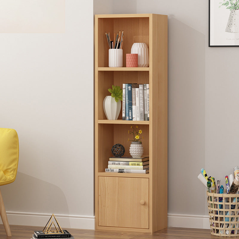 Modern Corner Vertical Shelf Bookcase Engineered Wood Book Shelf with Cabinets