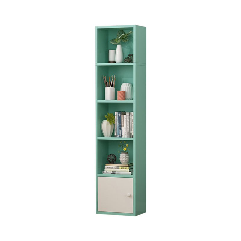 Modern Corner Vertical Shelf Bookcase Engineered Wood Book Shelf with Cabinets