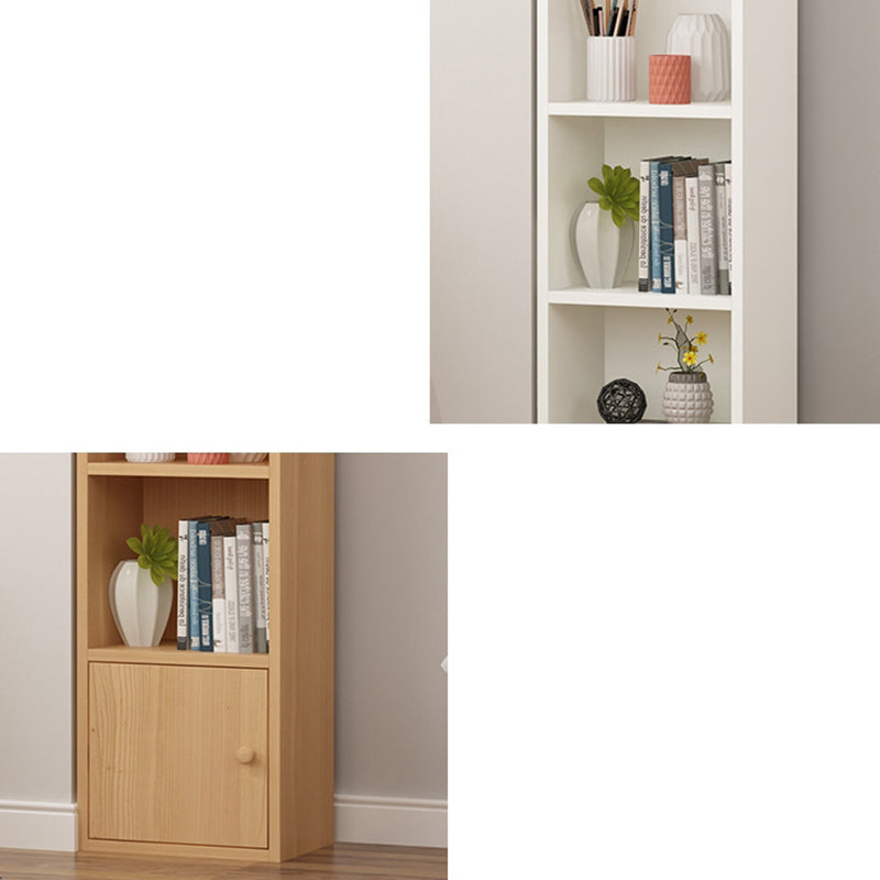 Modern Corner Vertical Shelf Bookcase Engineered Wood Book Shelf with Cabinets