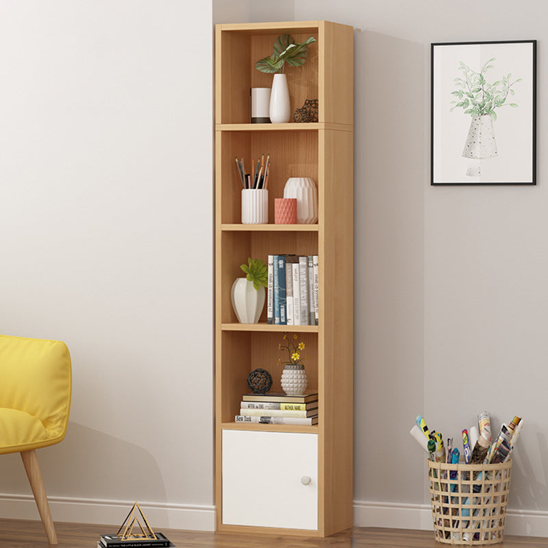 Modern Corner Vertical Shelf Bookcase Engineered Wood Book Shelf with Cabinets