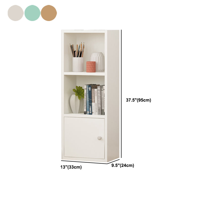 Modern Corner Vertical Shelf Bookcase Engineered Wood Book Shelf with Cabinets