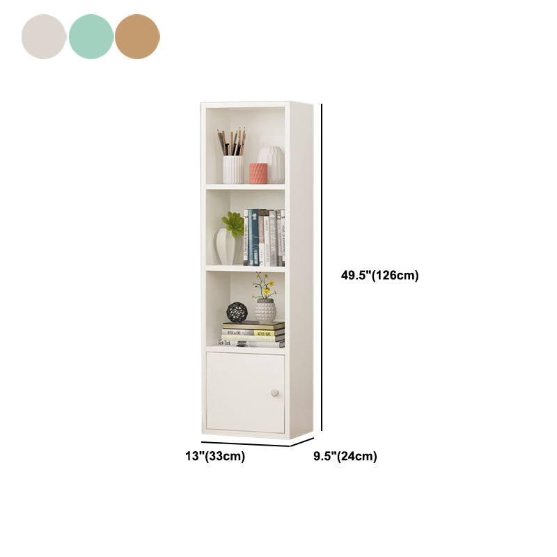 Modern Corner Vertical Shelf Bookcase Engineered Wood Book Shelf with Cabinets