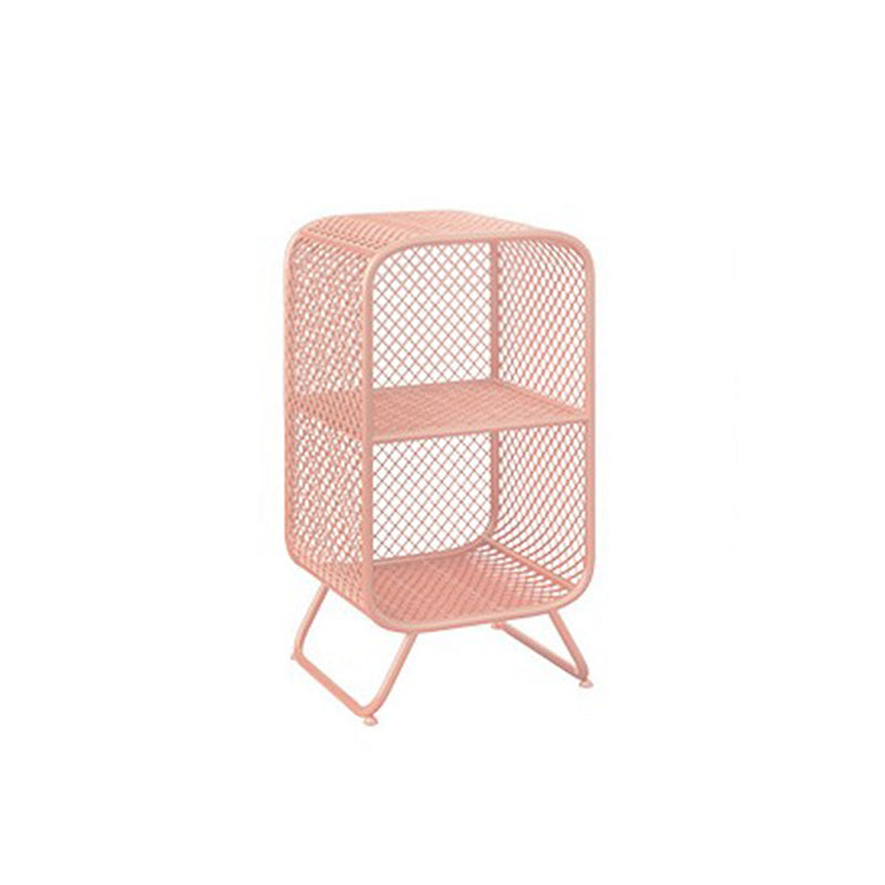 Glam Metal Bookshelf Closed Back with Shelves Bookcase Vertical