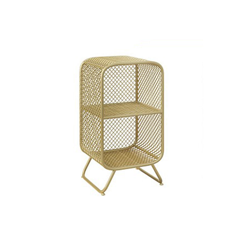 Glam Metal Bookshelf Closed Back with Shelves Bookcase Vertical