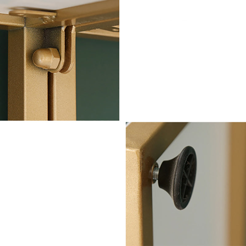 Gold Metal Shelf Bookcase Glam Open Shelf Shelves Included Bookcase Vertical