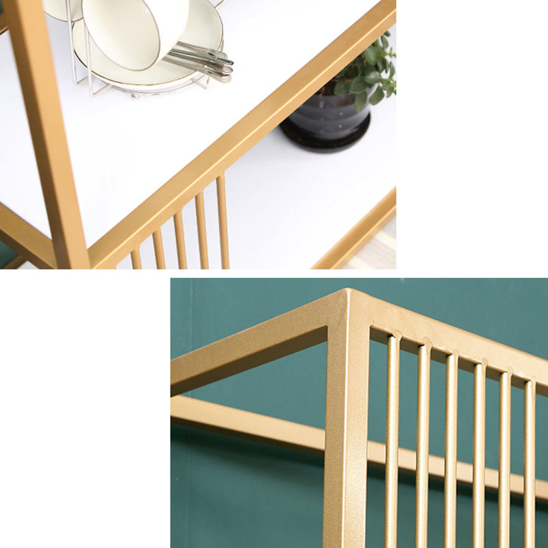 Gold Metal Shelf Bookcase Glam Open Shelf Shelves Included Bookcase Vertical