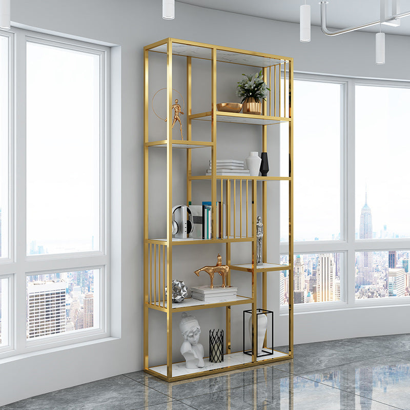 Open Metal and Wood Book Shelf Etagere Shelf Bookcase for Office