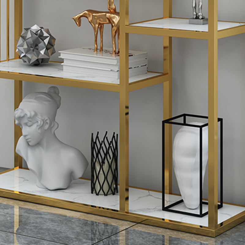 Open Metal and Wood Book Shelf Etagere Shelf Bookcase for Office