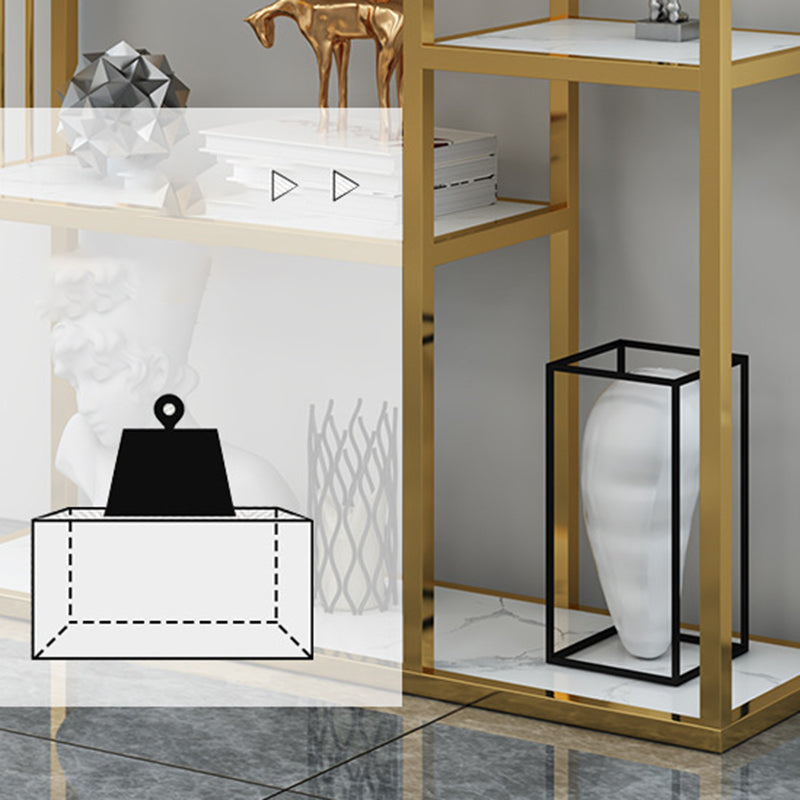 Open Metal and Wood Book Shelf Etagere Shelf Bookcase for Office