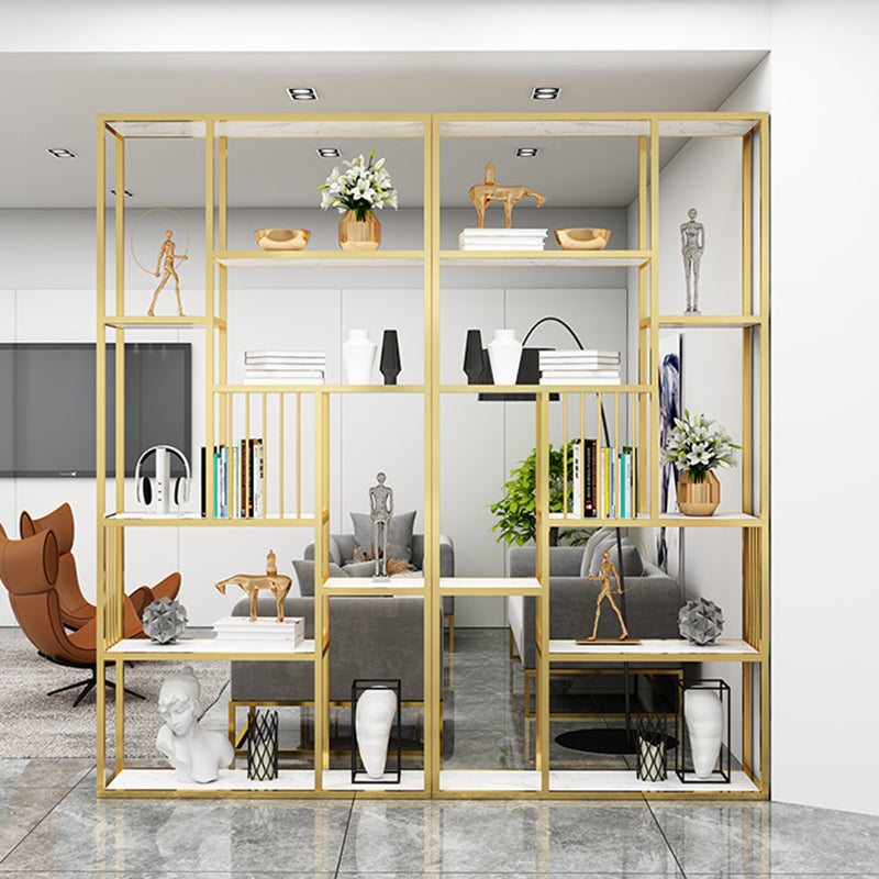 Open Metal and Wood Book Shelf Etagere Shelf Bookcase for Office