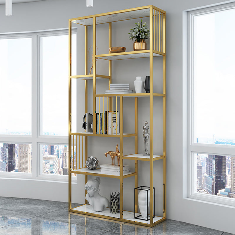Open Metal and Wood Book Shelf Etagere Shelf Bookcase for Office