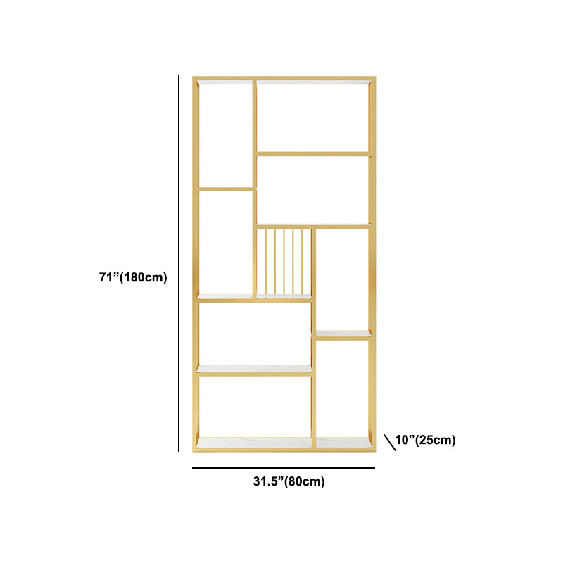 Open Metal and Wood Book Shelf Etagere Shelf Bookcase for Office