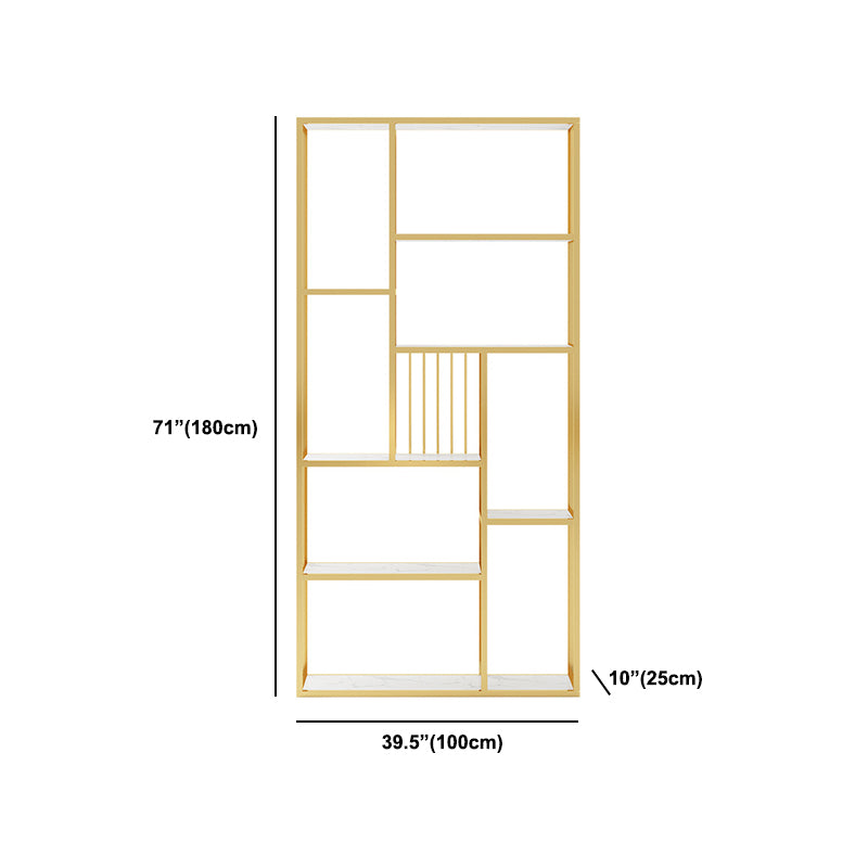 Open Metal and Wood Book Shelf Etagere Shelf Bookcase for Office