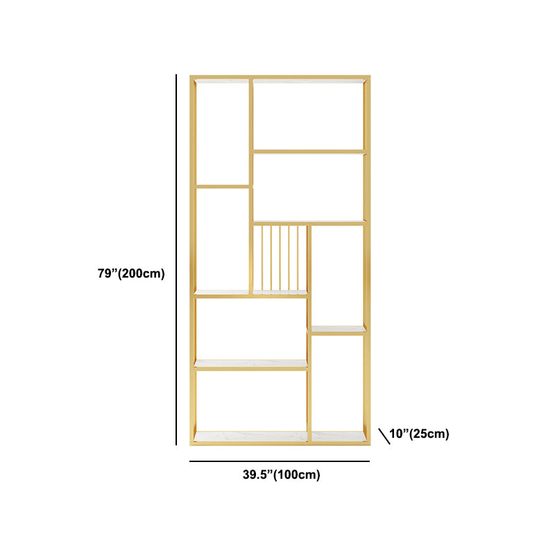 Open Metal and Wood Book Shelf Etagere Shelf Bookcase for Office