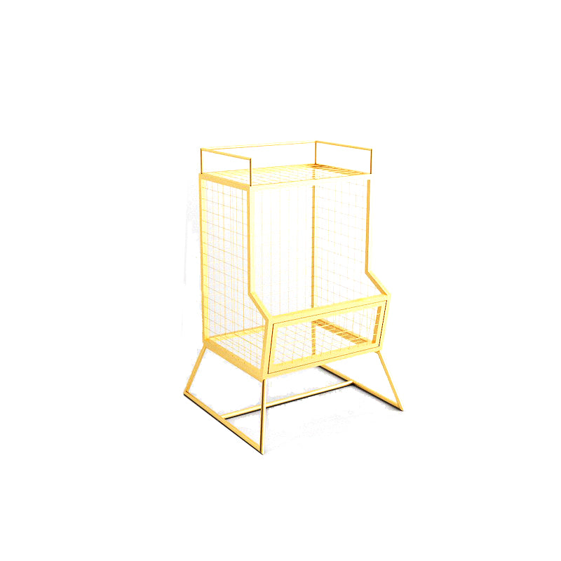 Metal Gold and Black Bookshelf Closed Back Book Shelf Shelves Included