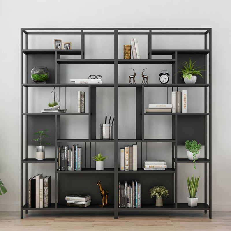 Open Back Shelf Bookcase Glam Vertical Bookcase for Study Room