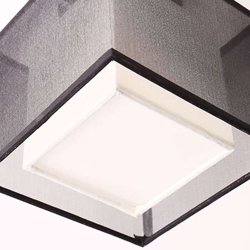Fabric Geometric Shape Flush Mount Lights Modern 1 Light Flush Mount Light Fixture