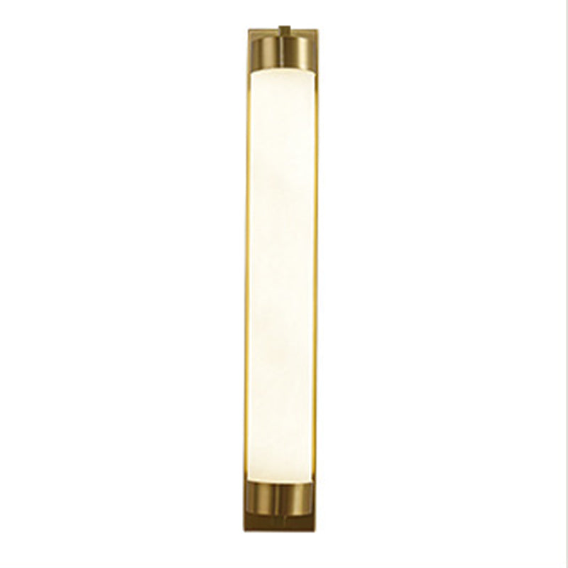 Chinese Brass Wall Light Gold LED Wall Sconce with Mica for Living Room