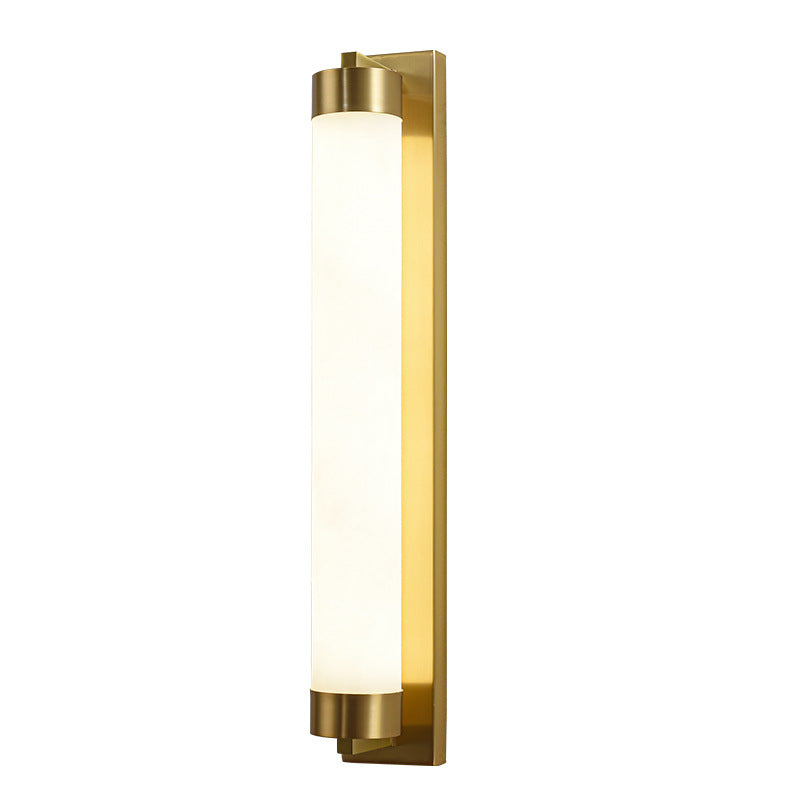 Chinese Brass Wall Light Gold LED Wall Sconce with Mica for Living Room