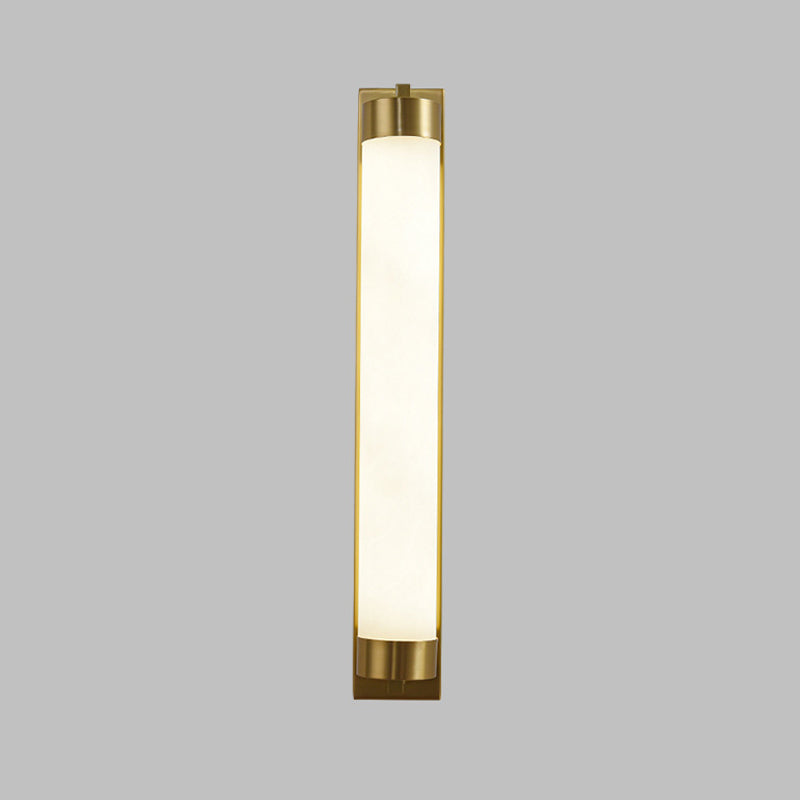 Chinese Brass Wall Light Gold LED Wall Sconce with Mica for Living Room
