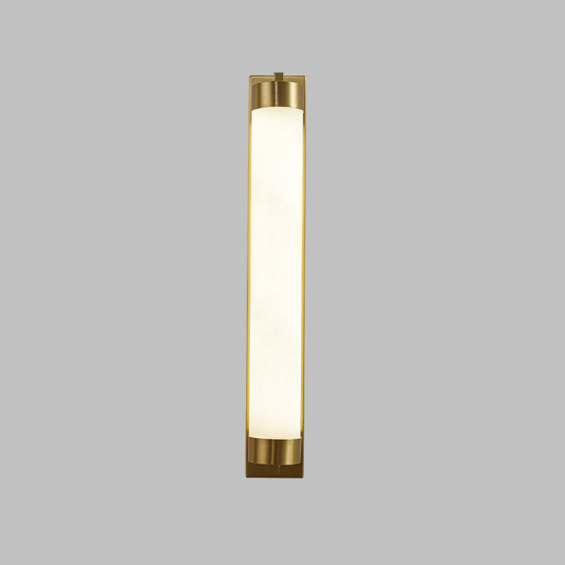 Chinese Brass Wall Light Gold LED Wall Sconce with Mica for Living Room