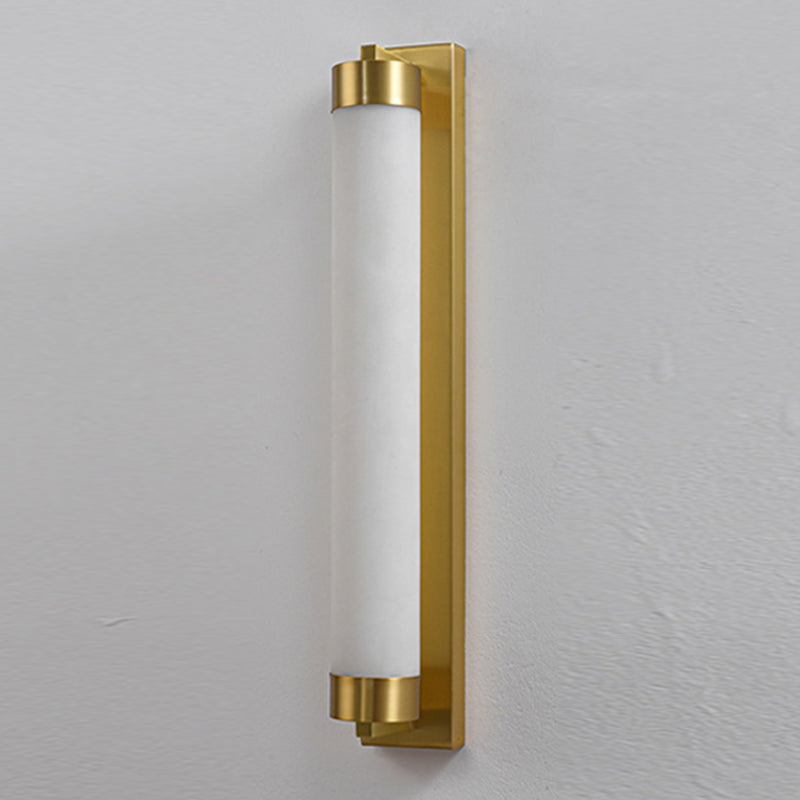 Chinese Brass Wall Light Gold LED Wall Sconce with Mica for Living Room