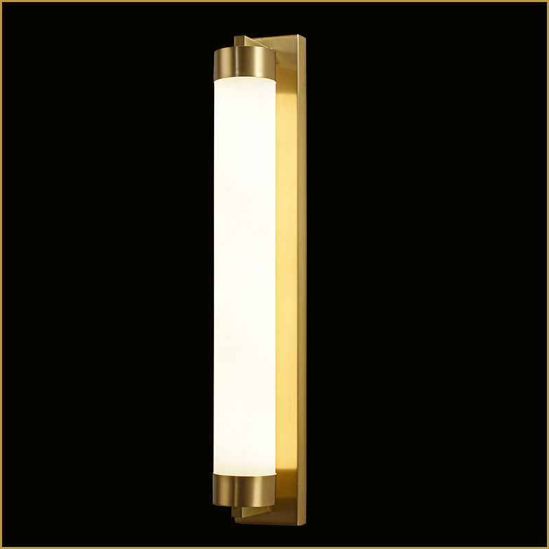 Chinese Brass Wall Light Gold LED Wall Sconce with Mica for Living Room