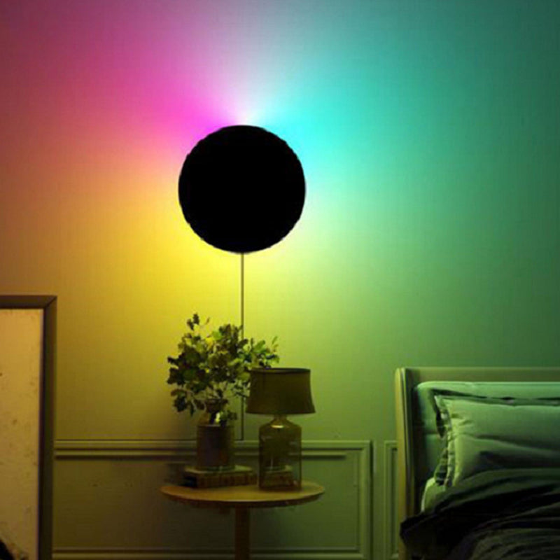 Metal Round Wall Mounted Light Modern Style 1 Light Wall Light Sconces