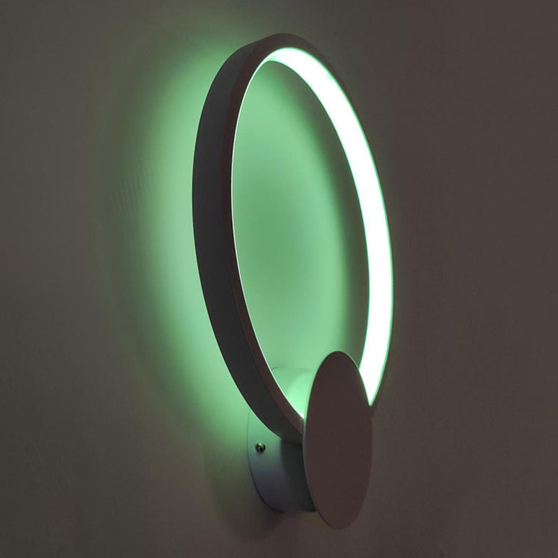 Metal Circular Wall Mounted Light Modern Style 1 Light Wall Light Sconces