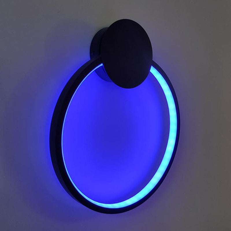 Metal Circular Wall Mounted Light Modern Style 1 Light Wall Light Sconces
