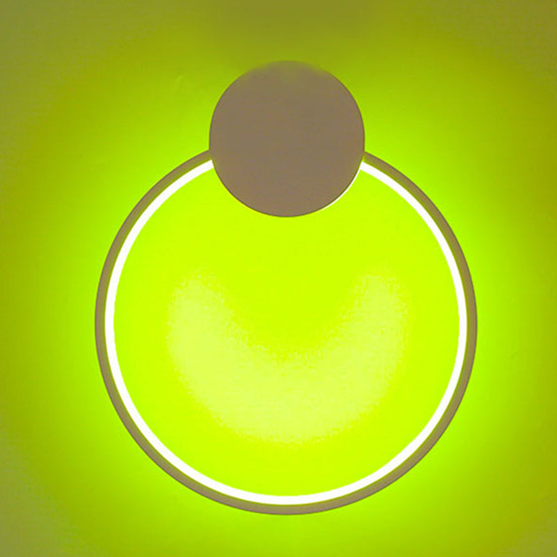 Metal Circular Wall Mounted Light Modern Style 1 Light Wall Light Sconces