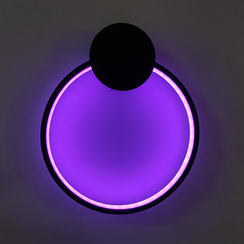 Metal Circular Wall Mounted Light Modern Style 1 Light Wall Light Sconces
