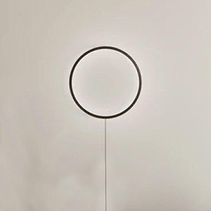 Metal Hoop Wall Mounted Light Modern Style 1 Light Wall Light Sconces