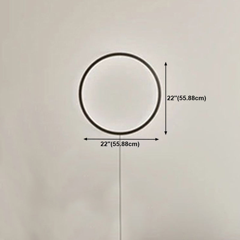 Metal Hoop Wall Mounted Light Modern Style 1 Light Wall Light Sconces