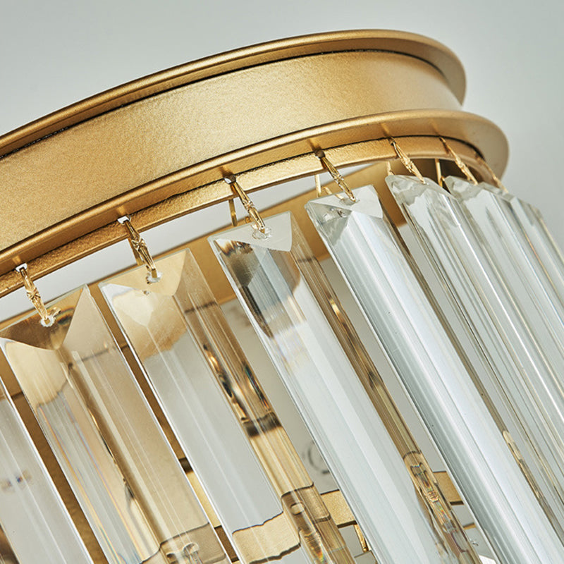 Postmodern Style Crystal Wall Light Layered Wall Sconce for Living Room