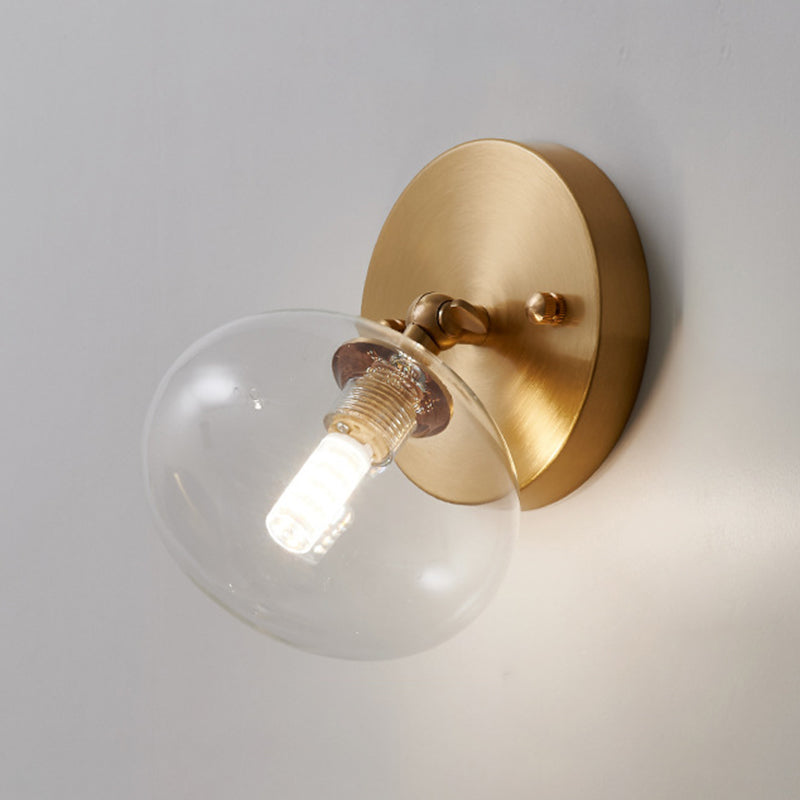 1-Light Sconce Light Fixture Modern Style Metal Wall Lighting for Bedroom