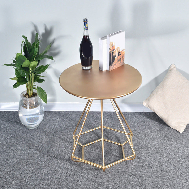 Industrial Metal Accent Table Nightstand 19.68" Tall Bedside Cabinet