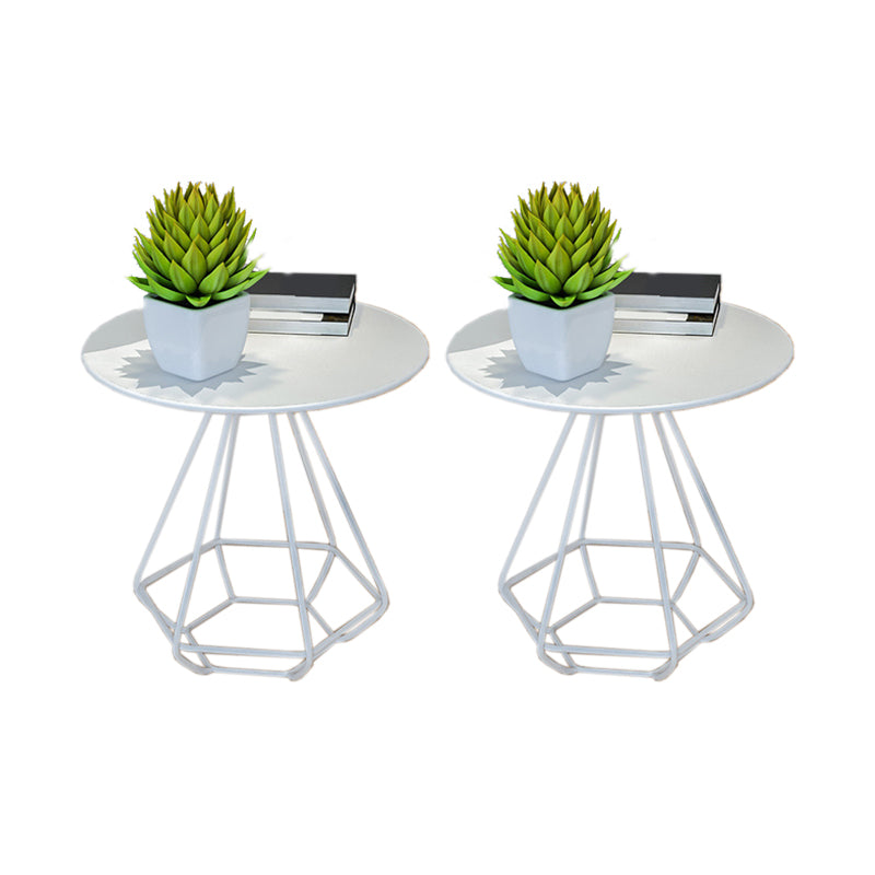 Industrial Metal Accent Table Nightstand 19.68" Tall Bedside Cabinet